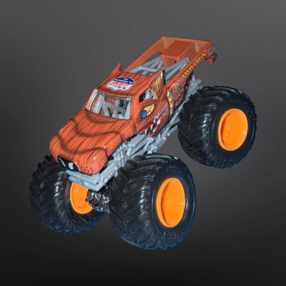 Hot Wheels Brutus Brown Monster Jam Lucas Oil Die Cast Monster Truck 1:64 A27 - Picture 7 of 8